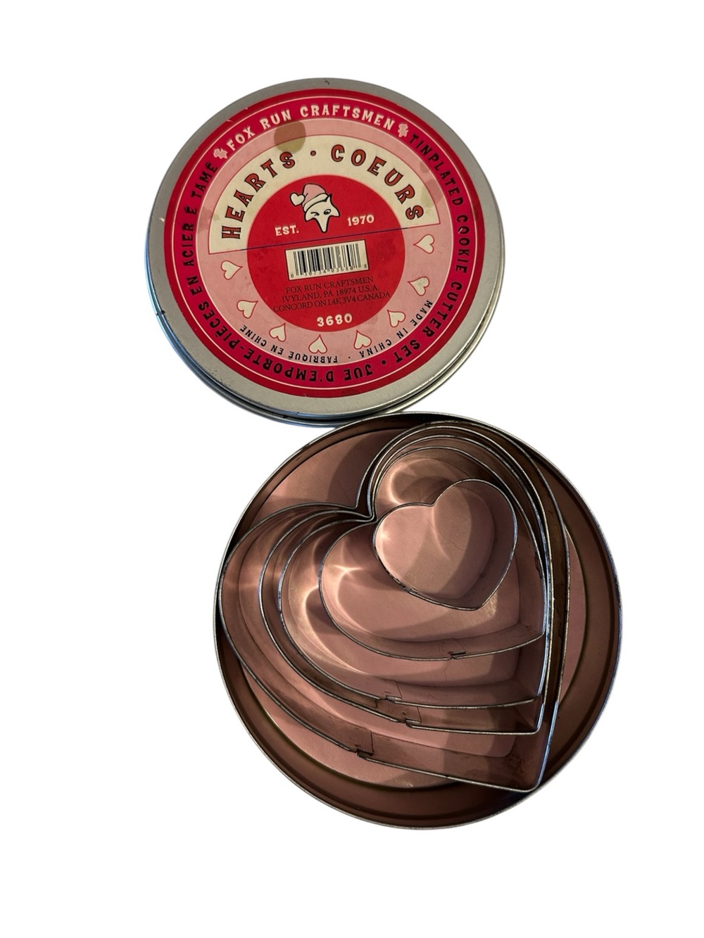 Heart Cookie Cutter Set - Pink Tin, Rose Copper Cutters